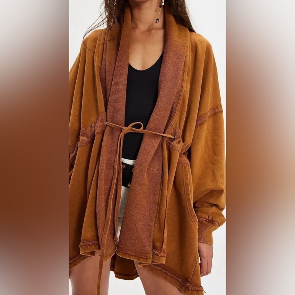 NWT Free People Cardigan Sweater Jacket With Tie